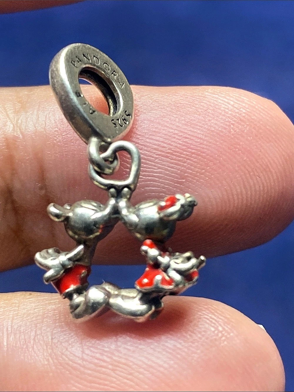 Pandora Mickey Mouse charm Silver & Red Charm